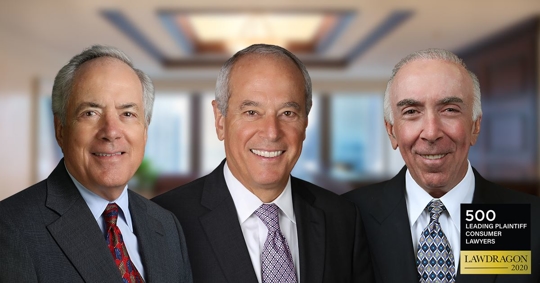 Founding Partner Larry Stewart with Attorneys David Bianchi and Gary Fox.