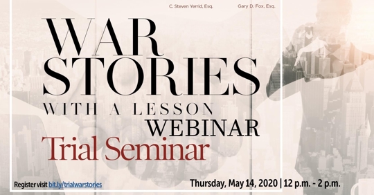 War Stories seminar featuring Gary Fox.