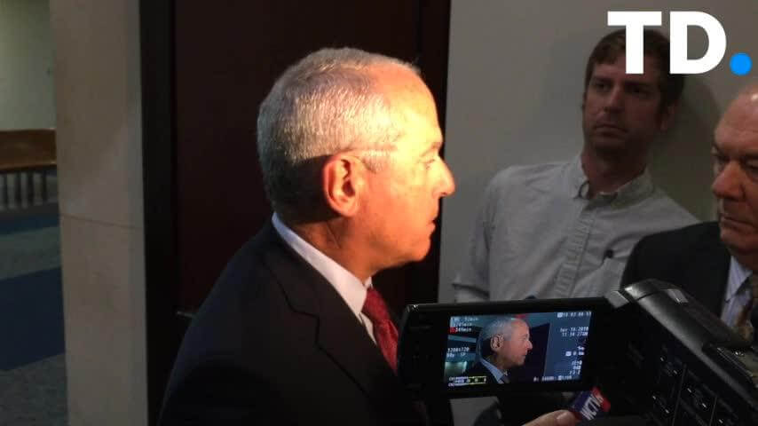 Screenshot of Coffey in news video